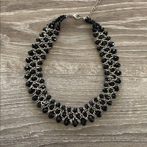 Black and Silver Statement Necklace.